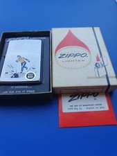 zippo 1972 nib joueur de bowling