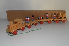 REMORQUE EN BOIS A23 ITALIE TRAIN JOUET DE NIZZI PRESQUE COMME NEUVE EN BOÎTE