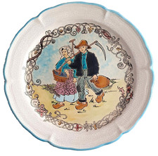 Assiette Emaux de Longwy Faïencerie St-Jean de l'aigle n° 31 médaille d'argent