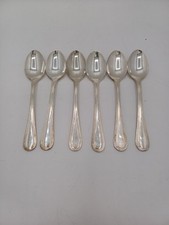 Lot de 6 petites cuillères en acier inoxydable – 14 cm – Bon état