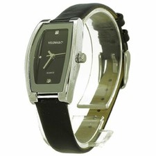 MONTRE Femme Velona Argentée. avec Cristaux. Bracelet en Cuir. 39,00 € NEUVE