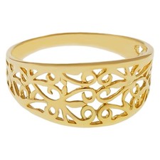 BAGUE Femme ajourée PLAQUE OR 750/000 - Neuve - TAILLE 58 DISPO