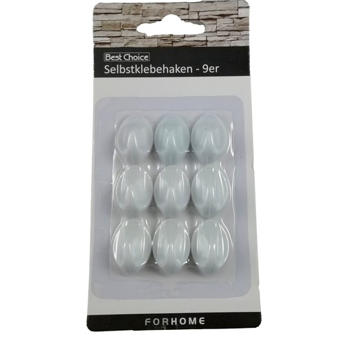 Crochets blanc adhésifs - blanc,
