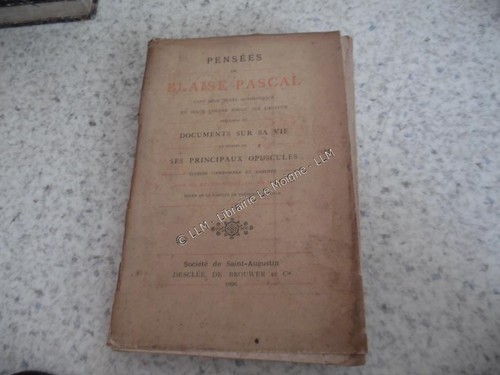 1896 pensées blaise pascal - 1896.pensées, de