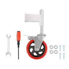 Wiltec Roulette portail 100mm 150kg max PP PVC Acier Vis montage Frein Roue port