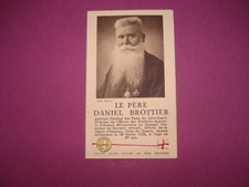 IMAGE PIEUSE ancienne HOLY CARD SANTINO  Père BROTTIER Relique
