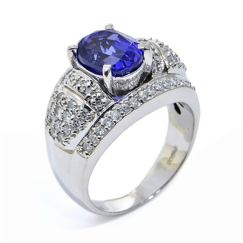 Bague diamant tanzanite - diamant,