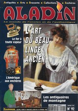 Revue Aladin 92 - Janvier 1996 - Art du beau linge, le fer à vapeur, USA...