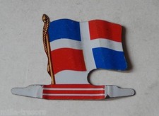 PLAQUE Drapeau REP. DOMINICAINE Collection AMERICORAMA de L'ALSACIENNE Biscuits