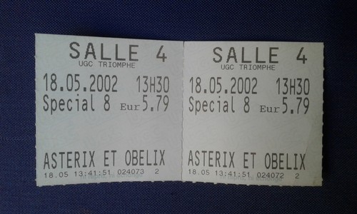 Ticket cinéma asterix et - 2,