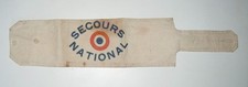 WWII - BEAU BRASSARD DU SECOURS NATIONAL  - JUS DE GRENIER