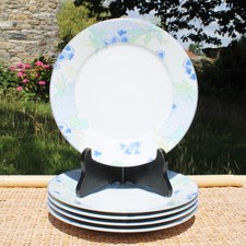 Set de 5 assiettes à dessert Guy Degrenne / Limoges modèle Villa Bleue ø 21.5 cm