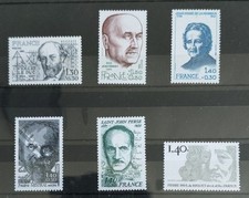 Timbre de France neuf ** N° 2095 à 2100 ( 6val )de 1980 : cote Y&T 6,60 €