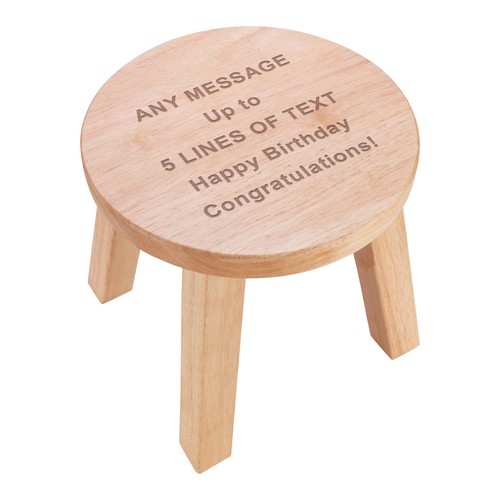 Tabouret bois personnalisé - en,