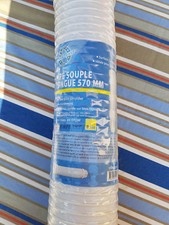 PIPE WC BLANCHE SOUPLE DIAMETRE 100 LONGUEUR 570 mm AVEC JOINT A LEVRE