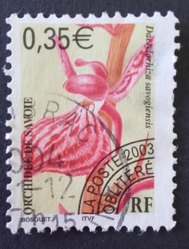 Timbre preoblitere orchidee - timbre,