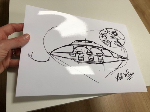 Bob lazar ufo drawing photo - lazar, a4