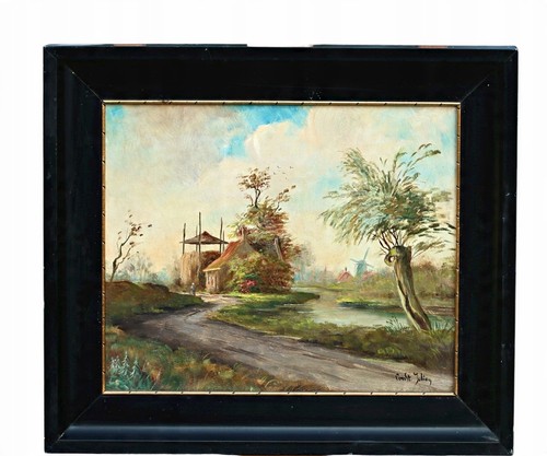 Huile sur toile signé - huile, toile,