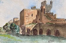 Château en ruines, Aquarelle