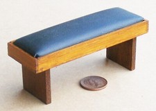 Maison De Poupée Banc En Bois Vert Couvert Teinté Échelle 1:12 Bar Pub Tumdee