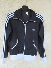 Veste ADIDAS vintage jacket giacca 80's TREFOIL noir sport jacke felpa  XS / S