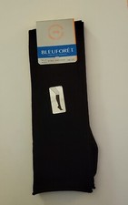 BLEUFORÊT mi-bas noirs en coton velouté