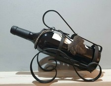 Porte bouteille de table noir en acier