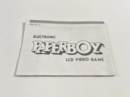 Jeu électronique notice