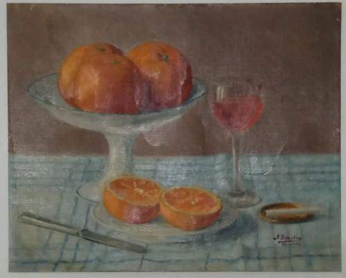 Tableau huile nature morte - tableau,