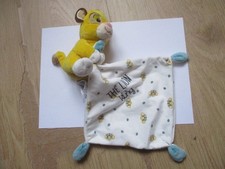 Doudou avec carré simba roi the lion king disney simba toys nicotoy jaune crème