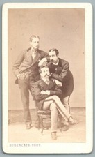 CDV 1870 Jeunots de la Bourgeoisie Famille de Lestapis Béarn Photo Pau Subercaze