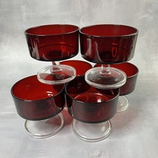 Ensemble 6 coupe à champagne verres cavalier ruby rouge Luminarc BP Haut. ~8cm