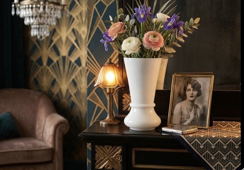 Vase art déco - en, opaline