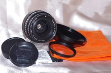 RARE objectif M42 30mm f3,5 MEYER LYDITH bouchons-filtre-pare-soleil-housse TBE