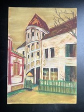 Tableau papier technique mixte Maurice Utrillo (fait main) signé et estampillé