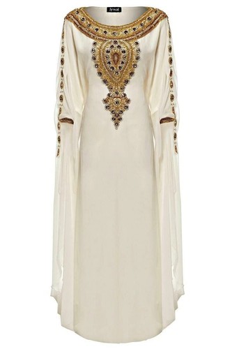 Robe abaya velours blanc - abaya, en