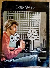 Plaquette pub projecteur S/8 Bolex SP80 (1973)