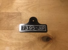 Plaque d'immatriculation arrière noire pour Rolls Royce & Hispano Suiza de JEP