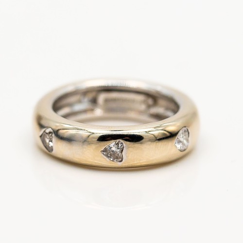 Bague 750 18k blanc cœur - blanc,