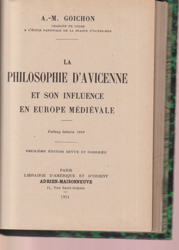 Philosophie avicenne et - d'avicenne,