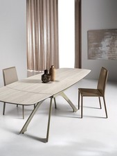 Table À Manger Effet Marbre Design Moderne Allongeable CIC-675