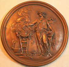 ***** Plaque circulaire bronze fonderies Susse scène antique  - ref SCH24BRO001