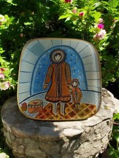 Assiette décorative Fragonard - Motif hivernal esquimau - Modèle déposé