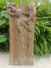 Grande Sculpture Religieuse Bois , Haut Relief . Ancien . Tableau .