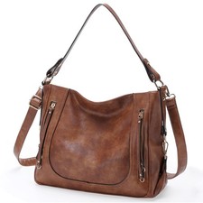 Sac à Main Femme Grand Multi-poches Sac Fourre Tout Femme en Cuir PU Élégant ...