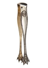 Ancienne Petite Pince à Sucre en Argent Massif Poinçon Minerve vers 1900