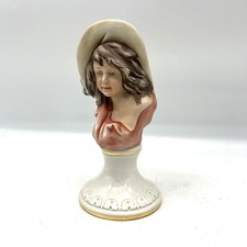 Petit Buste En Porcelaine CAPODIMONTE Made In Italy Signé 18cm