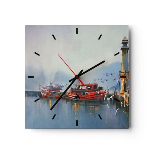 Horloge murale verre - murale,