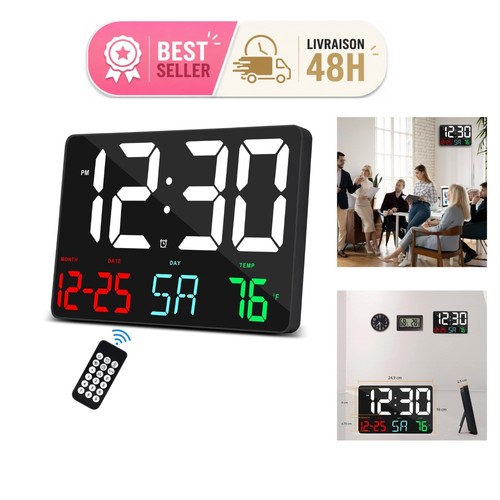 Horloge numérique avec - horloge, 11,4"