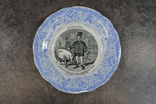 ANCIENNE ASSIETTE HUMORISTIQUE CREIL ET MONTEREAU  NOS BONS VILLAGEOIS N°3